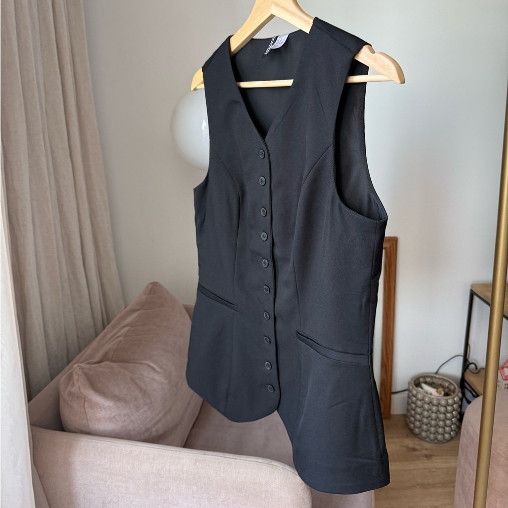 Tailored Suit Vest, Black, H&M, M - Picture 5 of 9